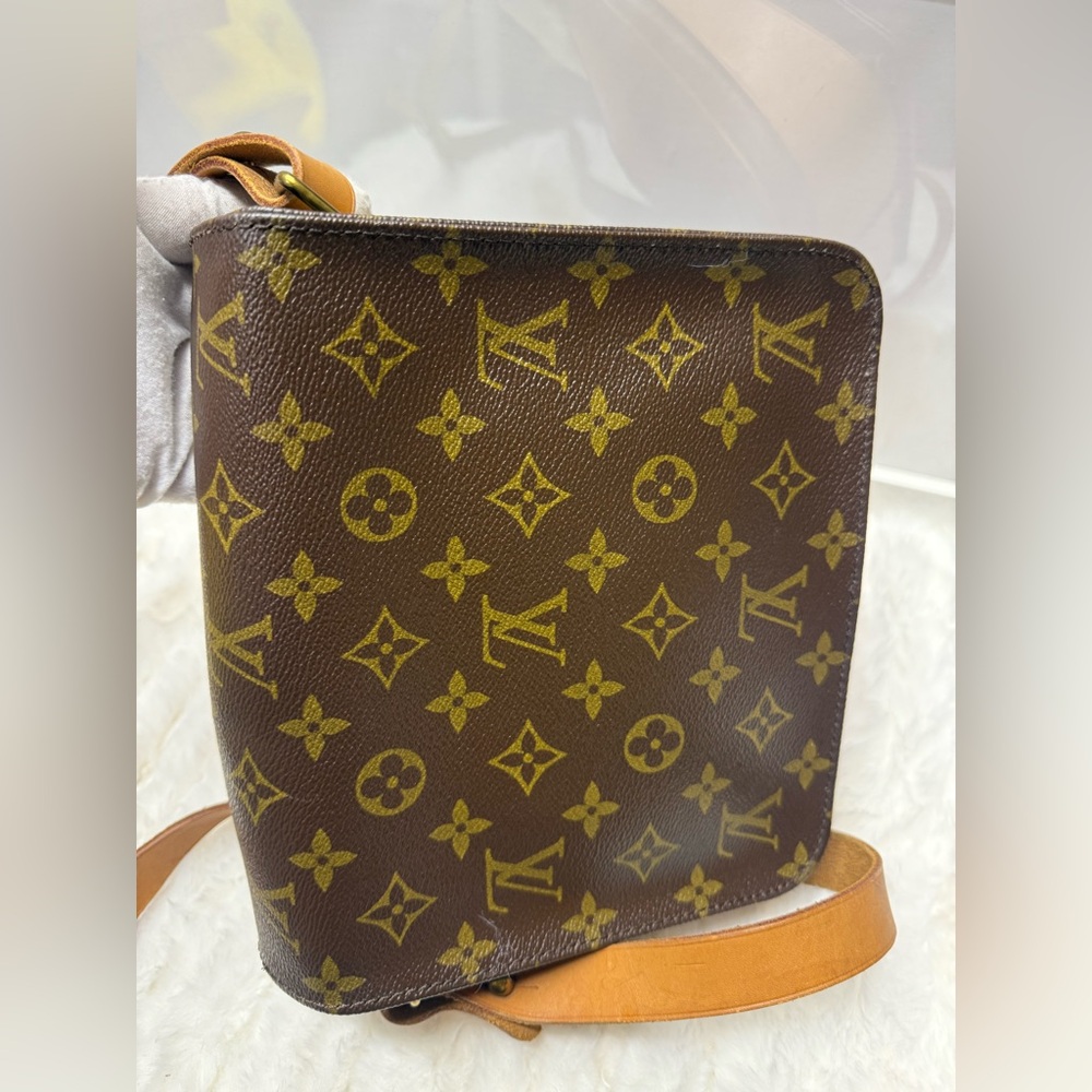 Louis Vuitton Monogram Crossbody Bag in Brown and Gold - Picture 8 of 12